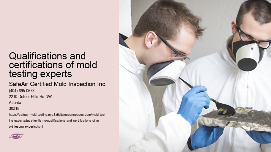 Qualifications and certifications of mold testing experts